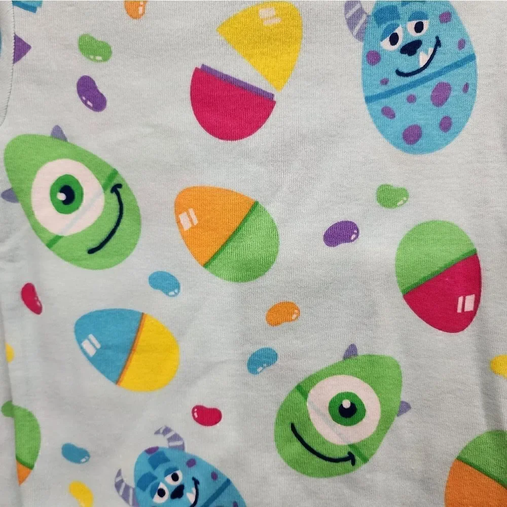 Nwt Unisex Boy or Girl Monster's Inc. 100% Cotton Easter Pajama set